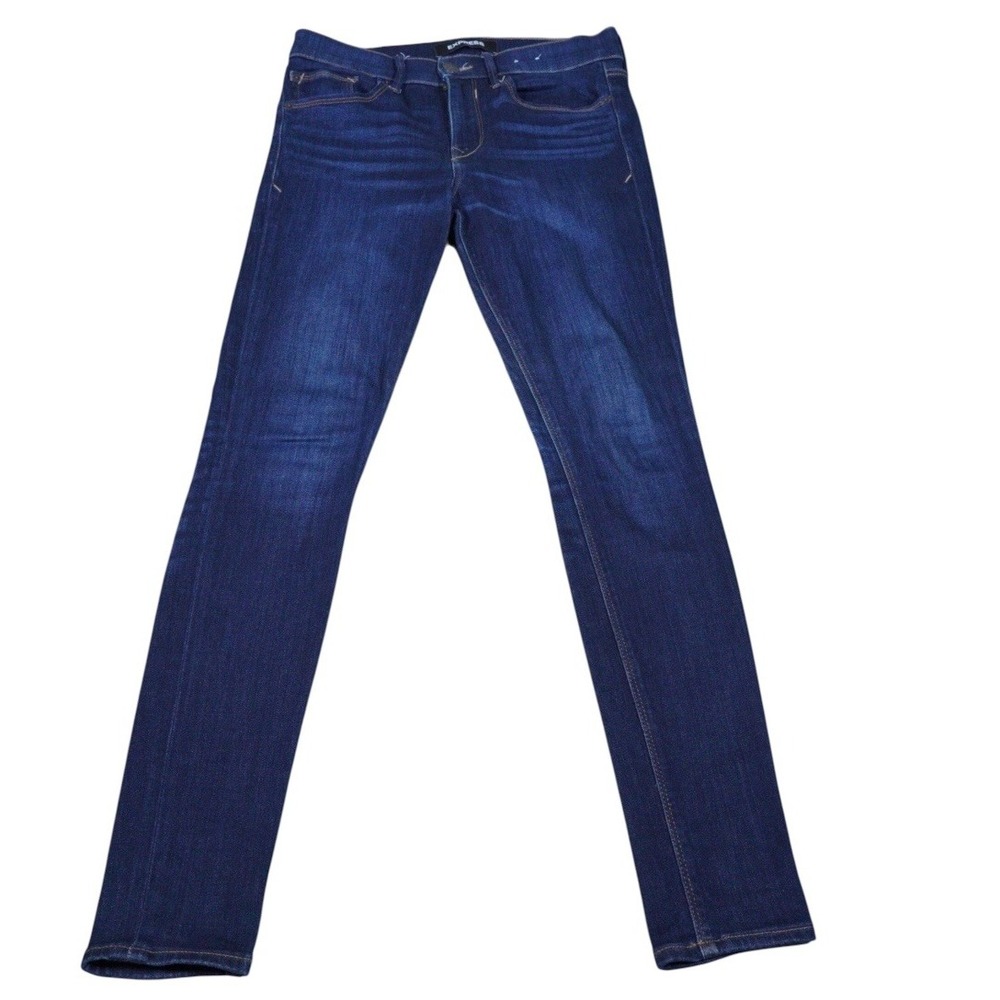 Express Legging Jeans Women 4R‎ Blue Mid Rise Stretch Dark Wash Slim